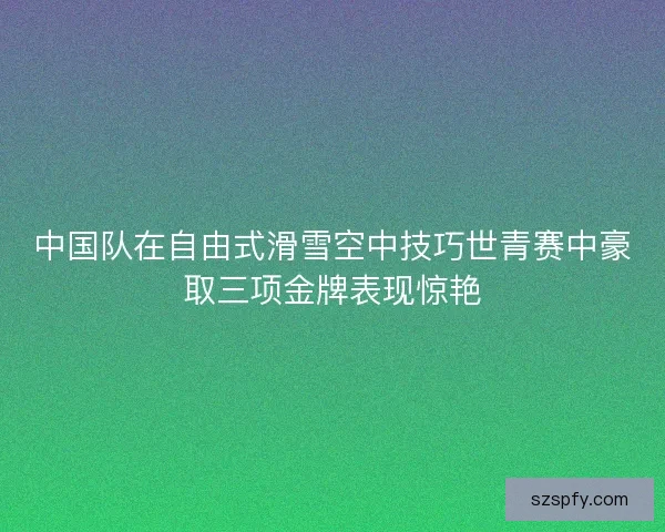 中国队在自由式滑雪空中技巧世青赛中豪取三项金牌表现惊艳